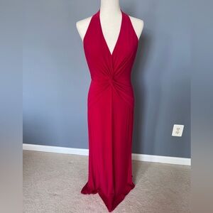 GORGEOUS Eliza J Red V-Neck Formal Dress
